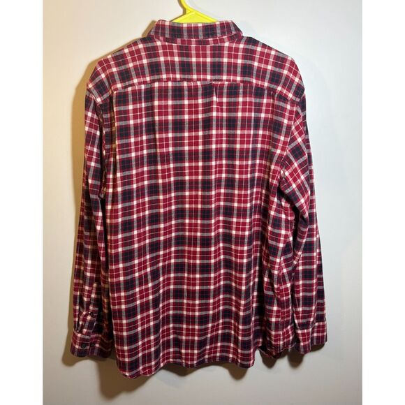 Banana Republic Men’s XL Red Plaid Flannel Button Up Shirt – Standard Fit - Picture 3 of 3